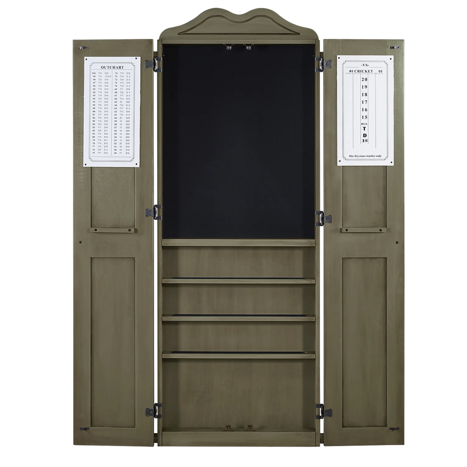 RAM Game Room Dartboard Cabinet Cue Holder - Slate DCAB2 SL - Image 2