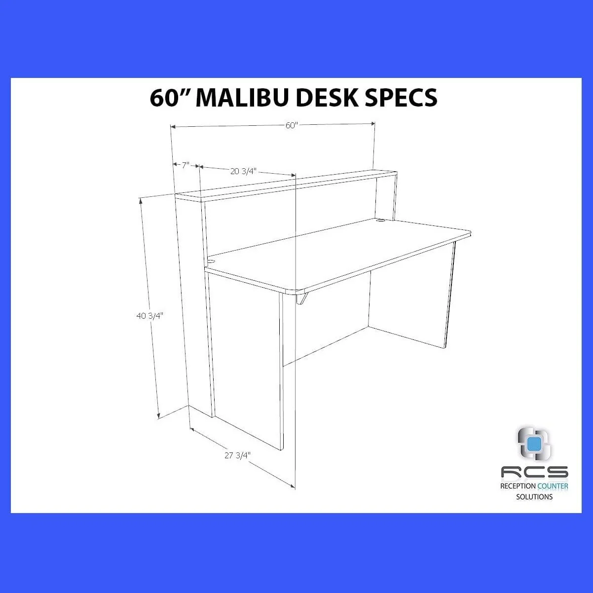 Reception Counter Solutions Frosted Malibu Reception Desk - Image 5