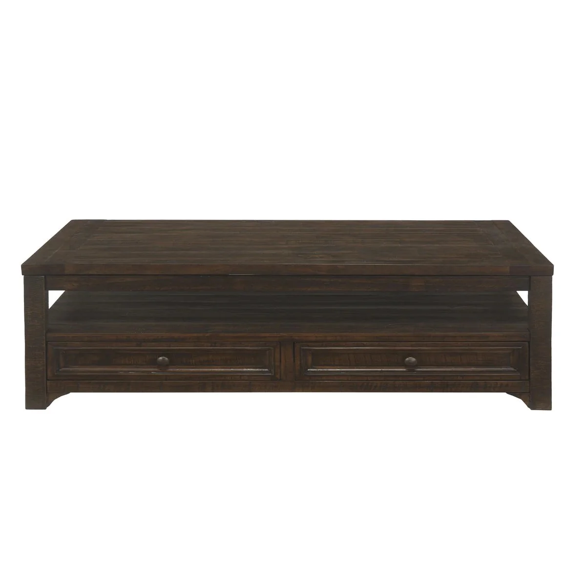 Benzara Rectangular Wooden Lift Top Coffee Table With 2 Drawers, Brown BM205982 - Image 5