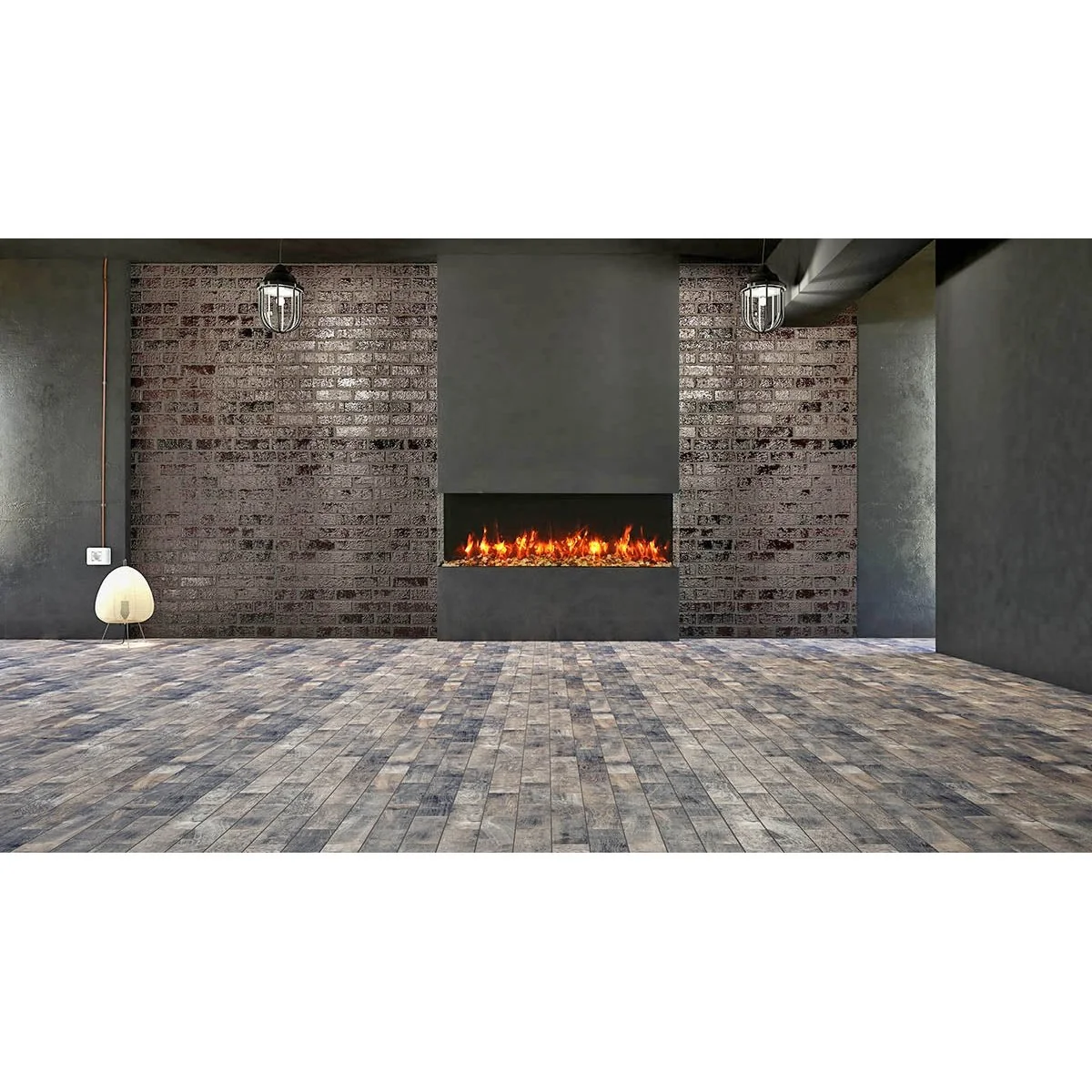 Remii BAY-SLIM  Series 3 Sided Glass Electric Fireplace - Image 11