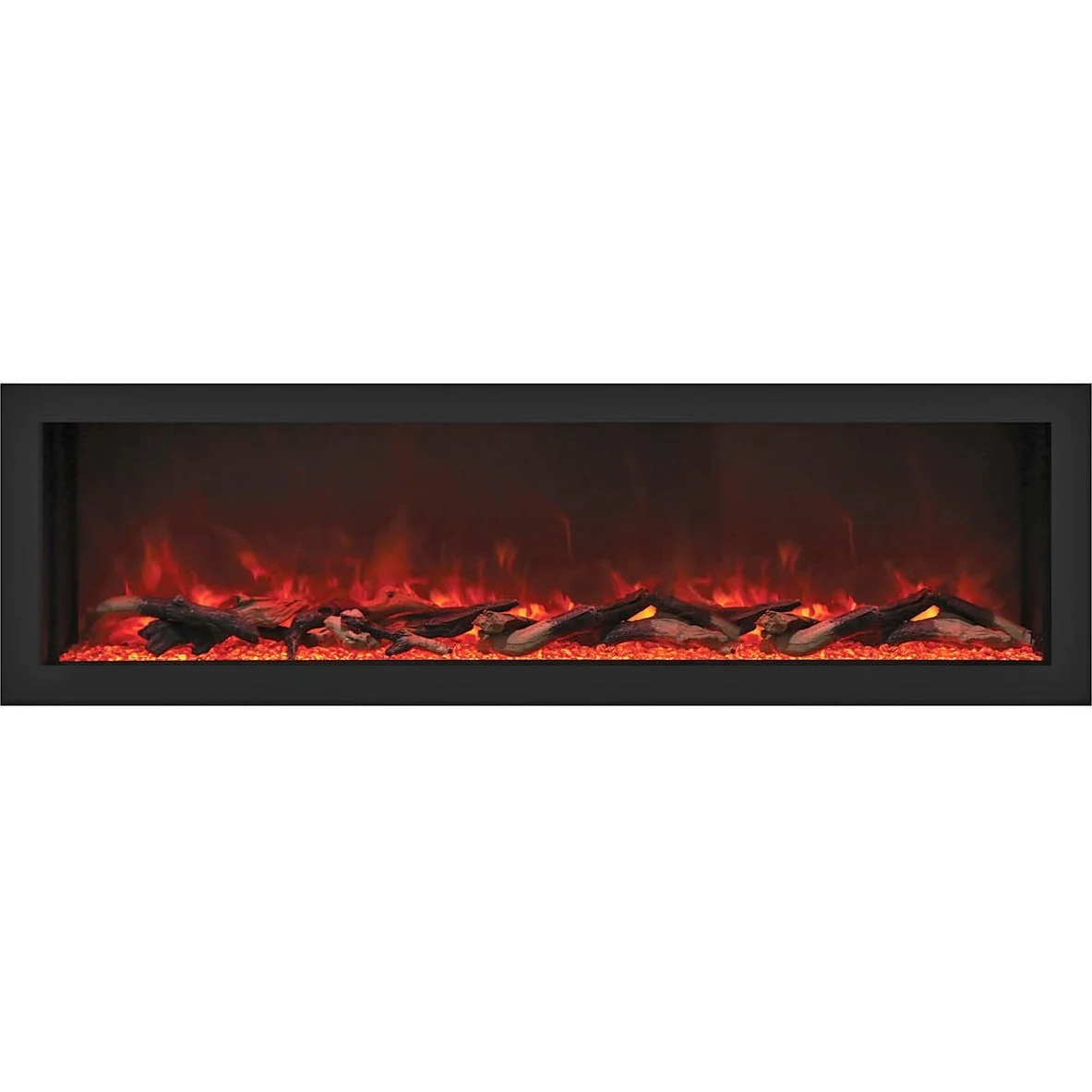 Remii Deep Series Built-in Electric Fireplace with Black Steel Surround - Image 2