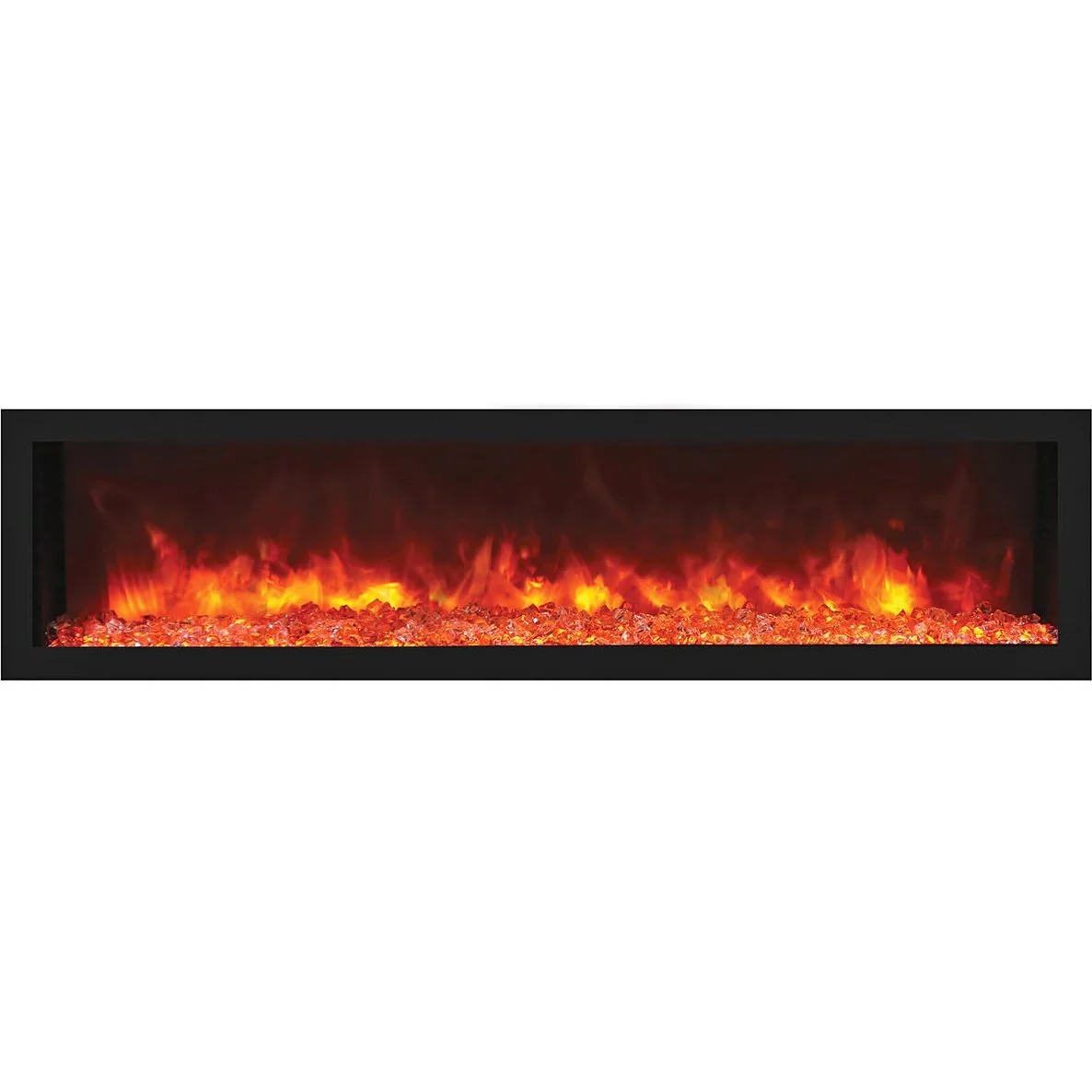 Remii Deep Series Built-in Electric Fireplace with Black Steel Surround - Image 3