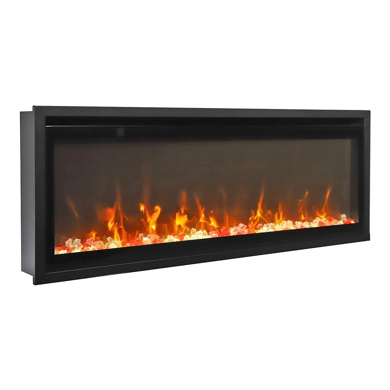 Remii Extra Slim Indoor Only Electric Fireplace with Black Steel Surround - Image 6