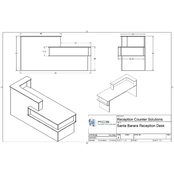 Reception Counter Solutions - Santa Barbara Reception Desk - Image 11