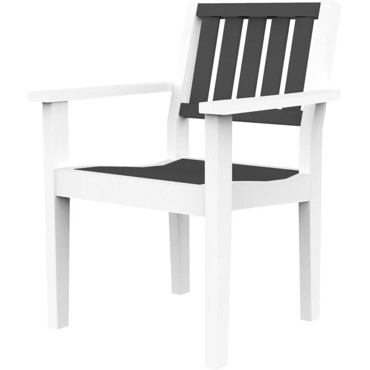 Seaside Casual Greenwich Dining Arm Chair Slatted