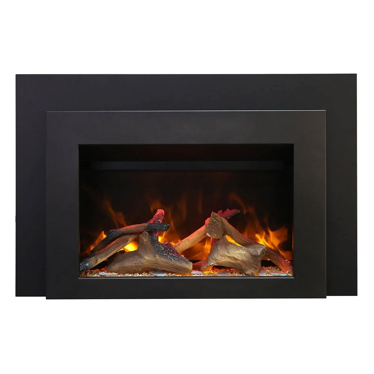 Sierra Flame INS-FM Electric Insert with Dual Steel Surround Fireplace - Image 2