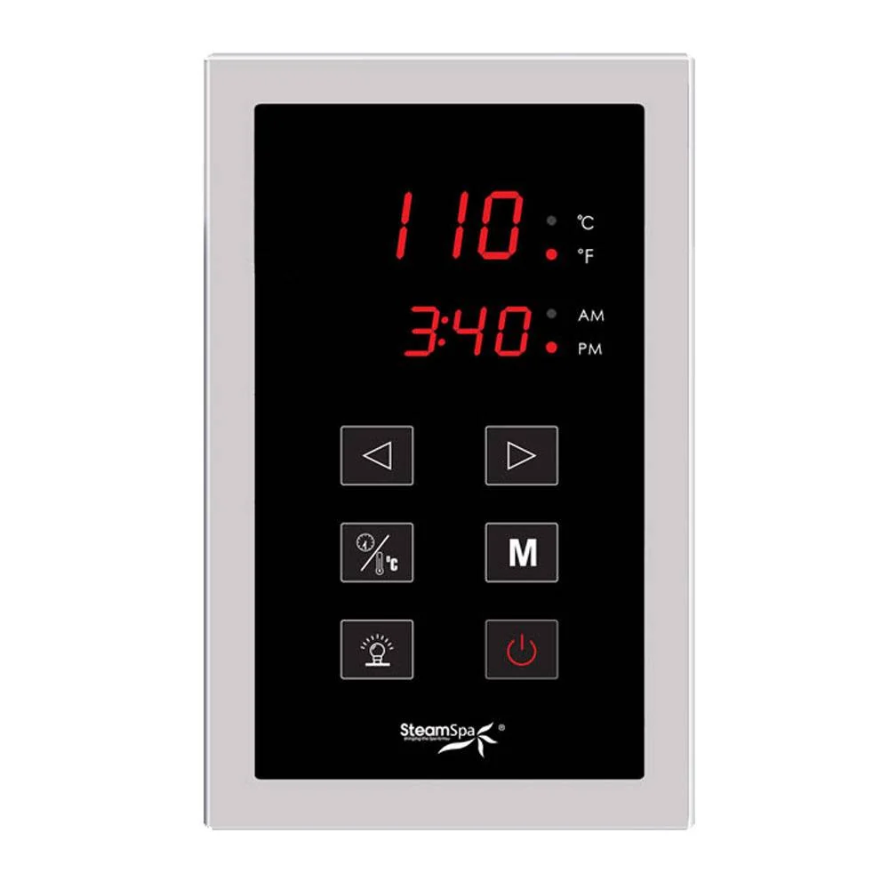 SteamSpa Oasis 10.5 KW QuickStart Acu-Steam Bath Generator Package in Polished Chrome OAT1050CH - Image 2
