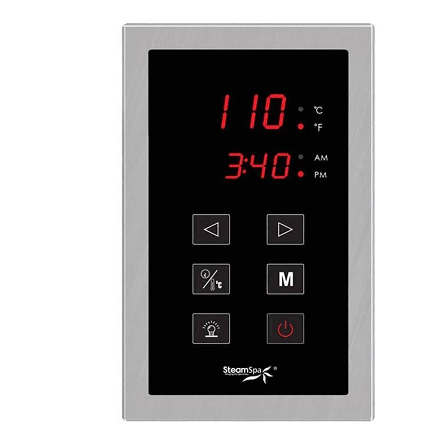 SteamSpa Oasis 4.5 KW QuickStart Acu-Steam Bath Generator Package in Brushed Nickel OAT450BN - Image 2