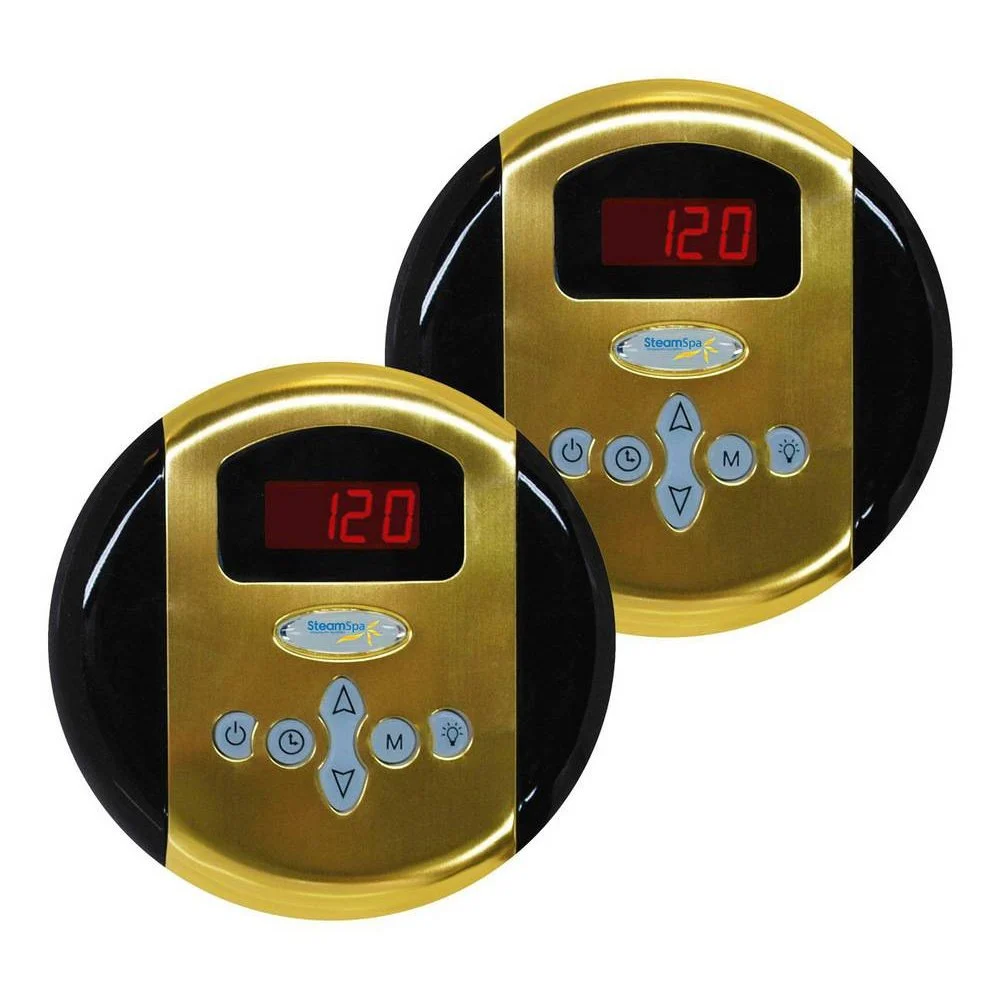 SteamSpa Royal 10.5 KW QuickStart Acu-Steam Bath Generator Package with Built-in Auto Drain in Polished Gold RY1050GD-A - Image 2