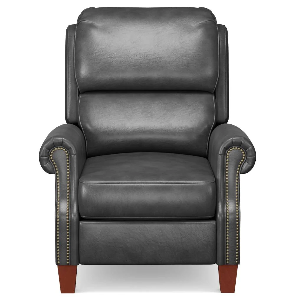 Sunset Trading Alexander Pushback Leather Recliner | Dark Gray SY-689-86-9307-97 - Image 4