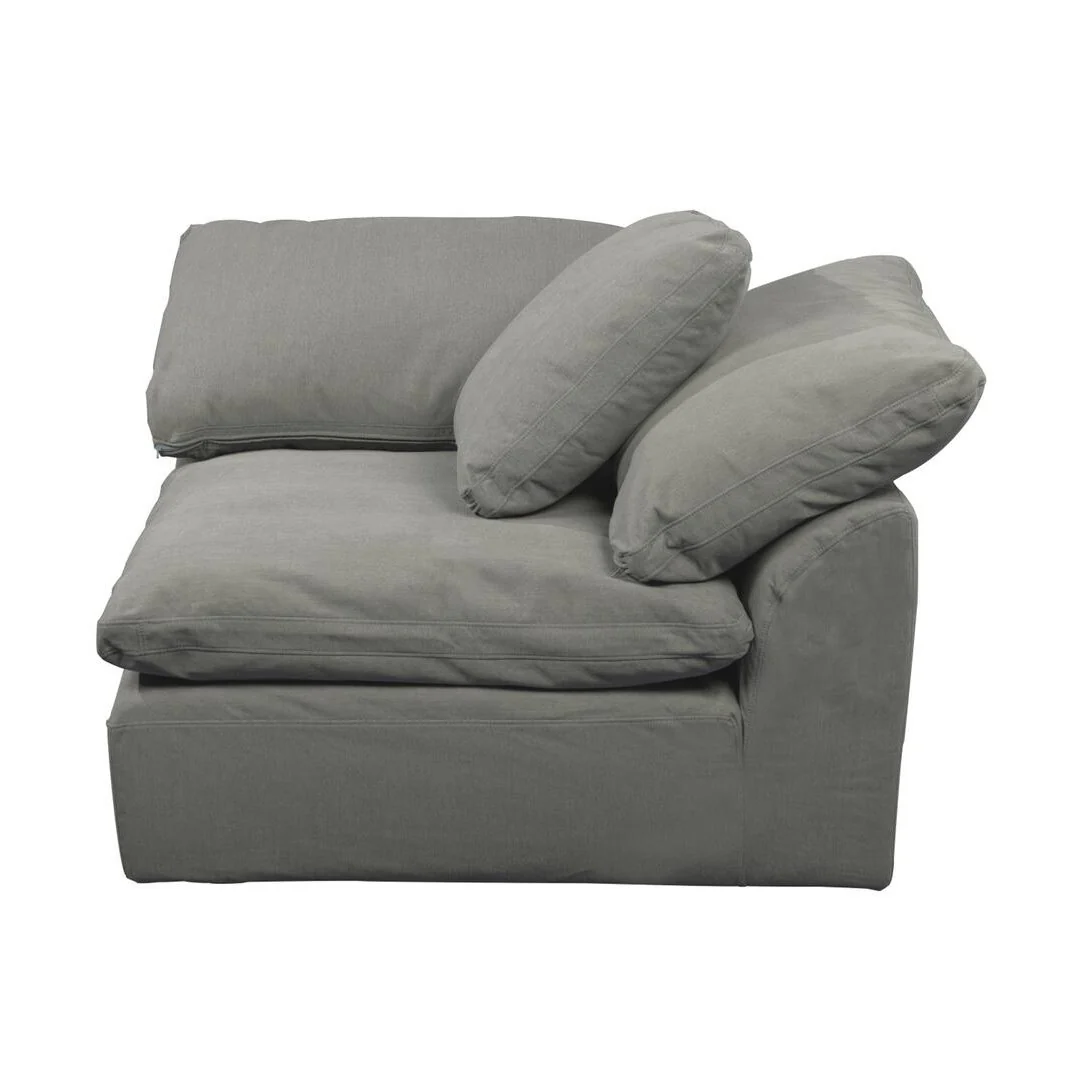 Sunset Trading Cloud Puff 3 Piece 88" Wide Slipcovered Modular Sectional Small L Shaped Sofa - Image 3