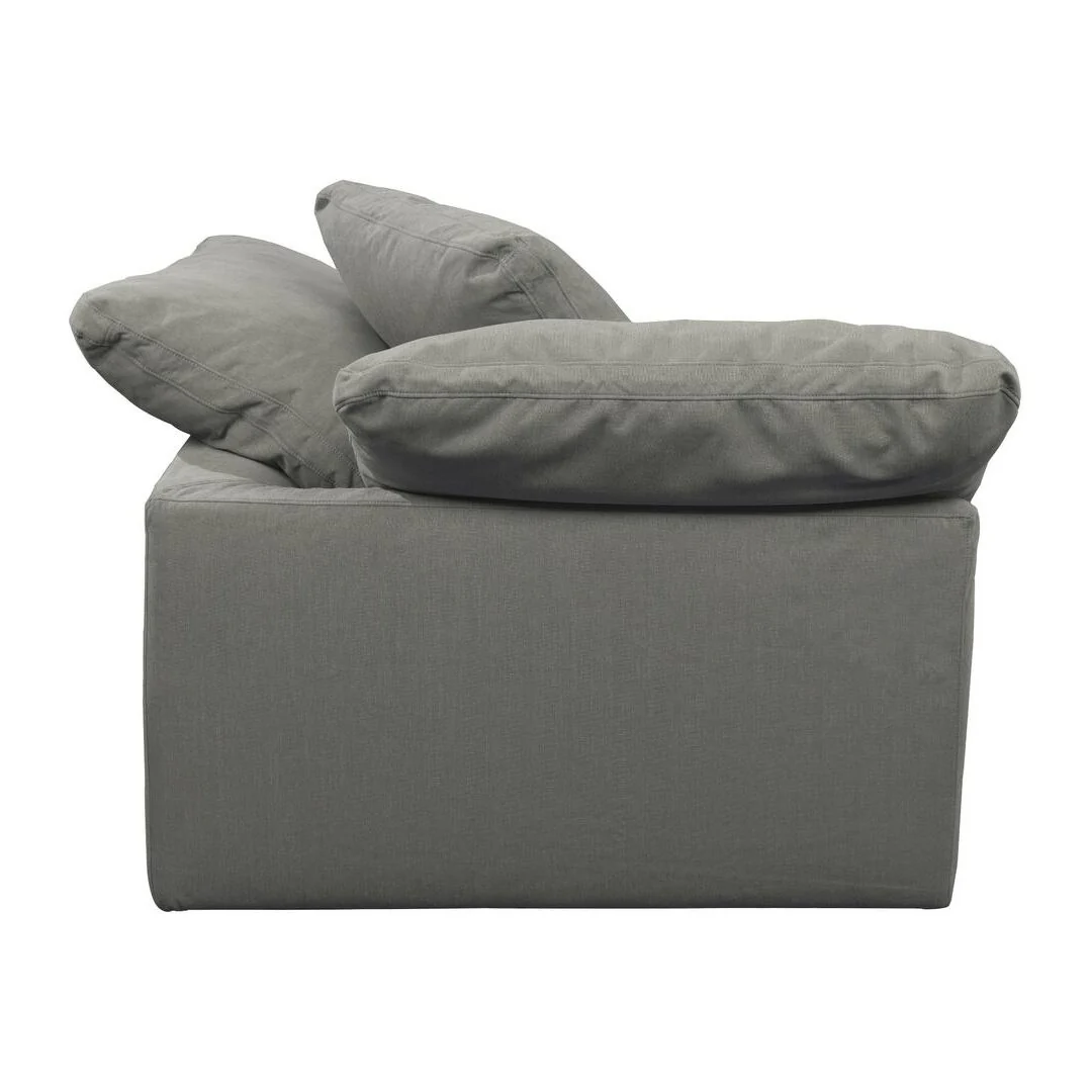 Sunset Trading Cloud Puff 3 Piece 88" Wide Slipcovered Modular Sectional Small L Shaped Sofa - Image 5