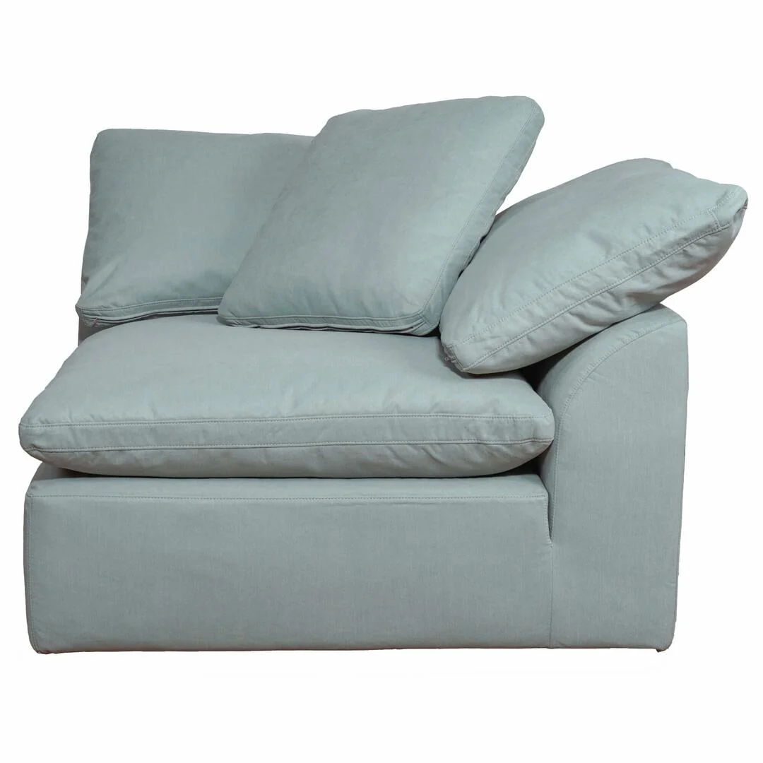 Sunset Trading Cloud Puff 3 Piece 88" Wide Slipcovered Modular Sectional Small L Shaped Sofa - Image 3