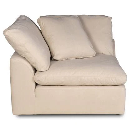 Sunset Trading Cloud Puff 4 Piece 132" Wide Slipcovered Modular Sectional Sofa with Ottoman - Image 3
