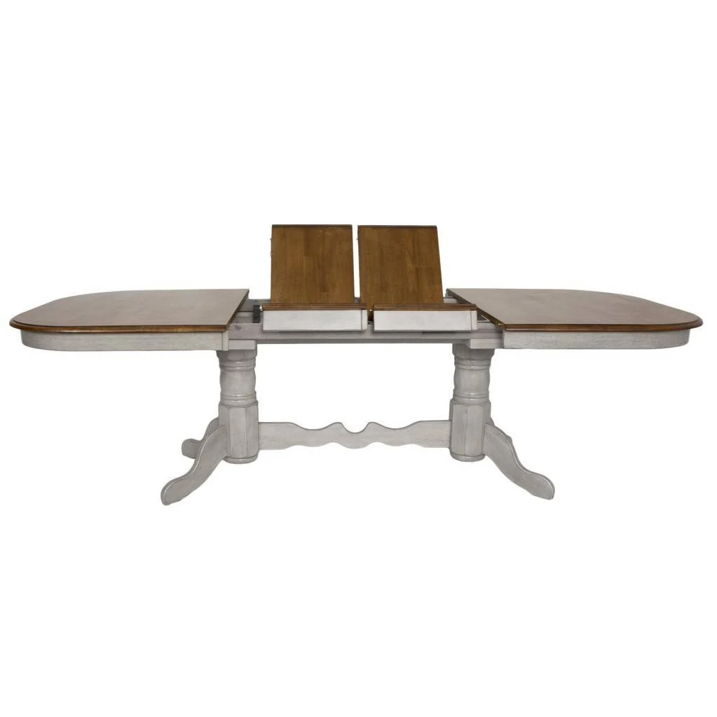 Sunset Trading Country Grove 8 Piece 96" Oval Double Pedestal Extendable Dining Table Set - Image 3