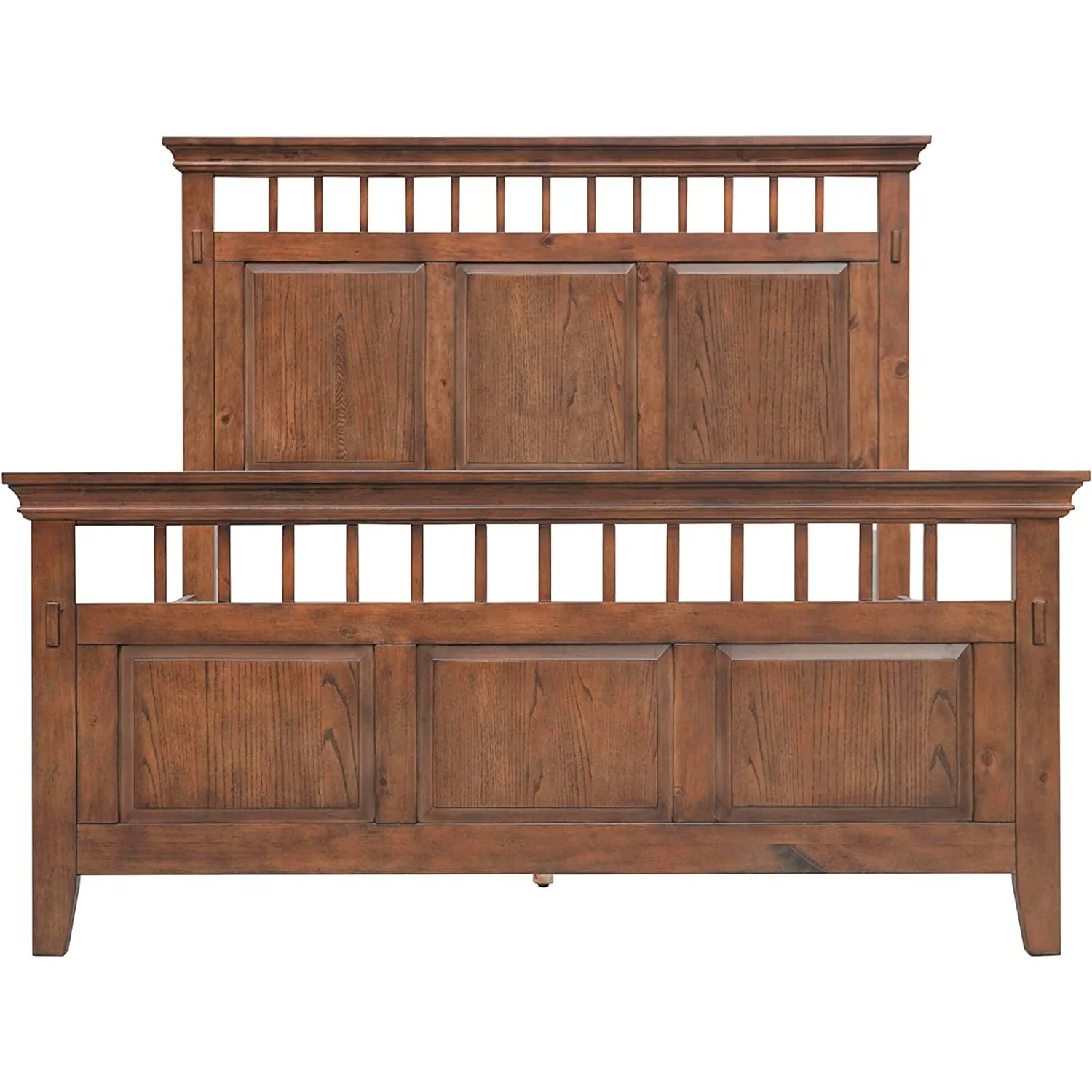 Sunset Trading Mission Bay Queen Bed | Amish Brown Solid Wood | Panel Headboard and Footboard CF-4901-0877-QB - Image 5