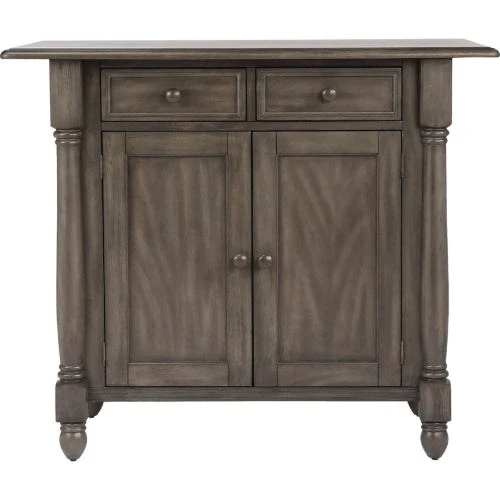 Sunset Trading Shades of Gray Drop Leaf Kitchen Island  DLU-KI-4222-AG - Image 4