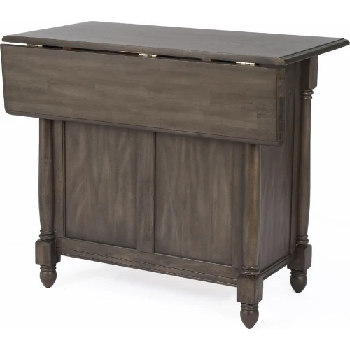 Sunset Trading Shades of Gray Drop Leaf Kitchen Island  DLU-KI-4222-AG - Image 5