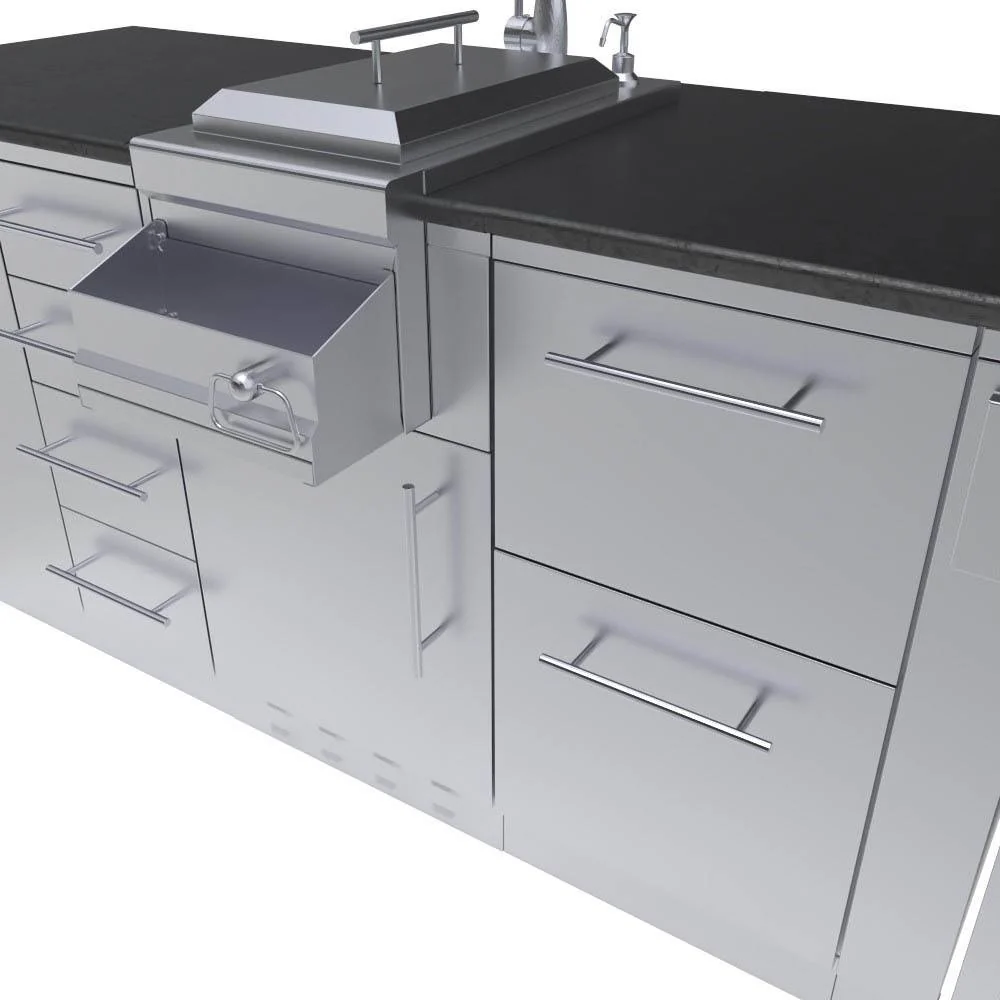 Sunstone Savanna 8'-6" Wet Bar Outdoor Cabinet Package SCPSAVANNA - Image 4