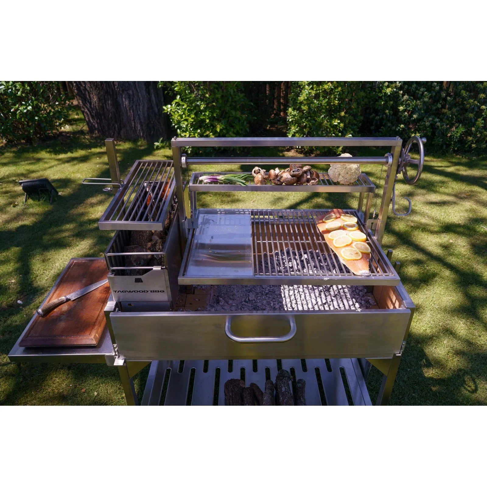 Tagwood BBQ XL Argentine Wood Fire & Charcoal Grill | BBQ23SS -OPEN FIRE COOKING - Image 7