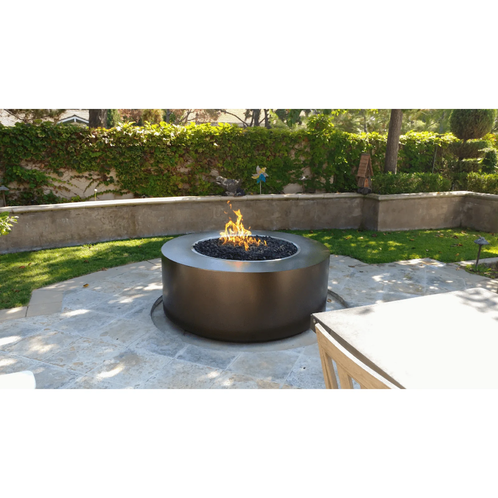 The Outdoor Plus 18" Tall Round Unity Fire Pit | Stainless Steel - Image 2