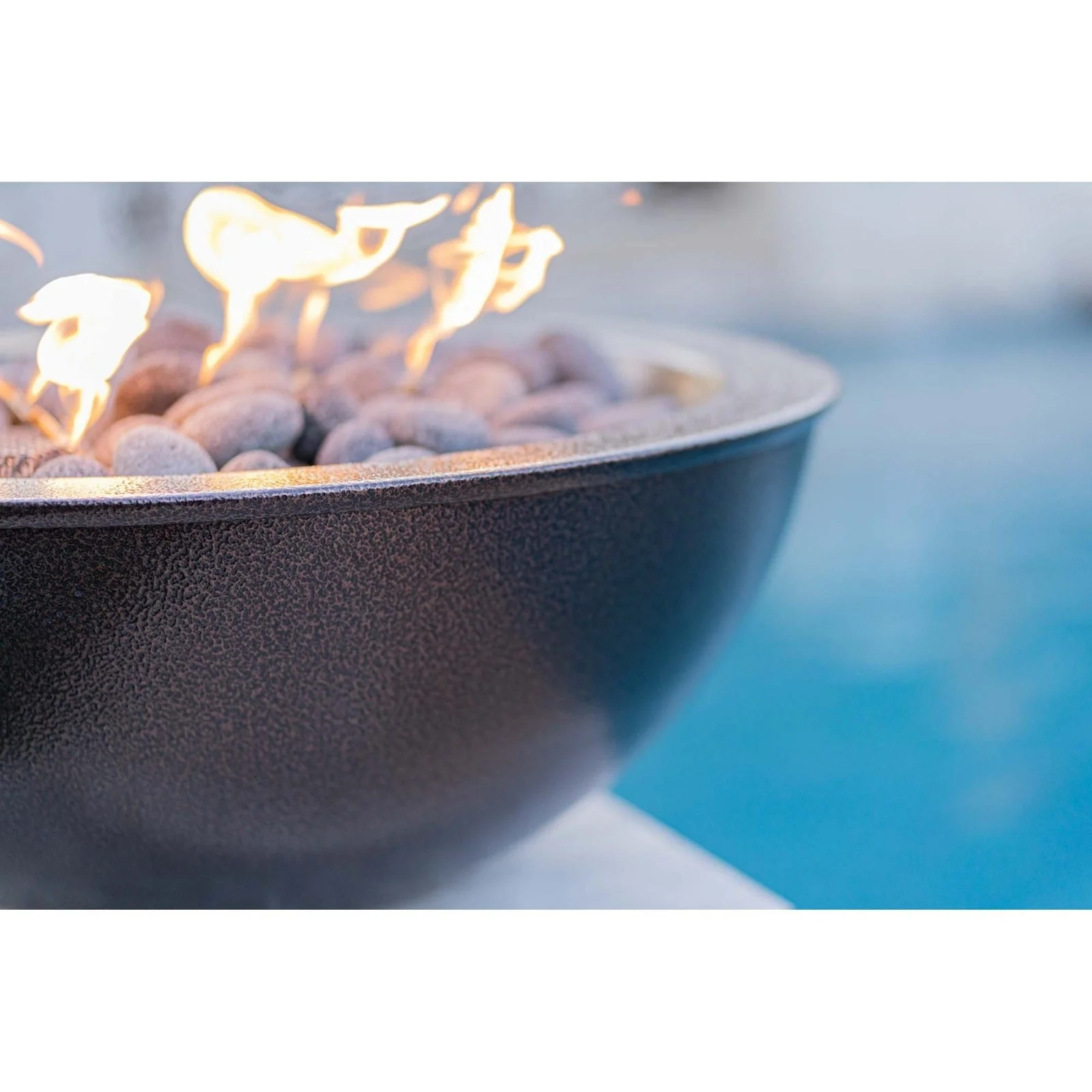 The Outdoor Plus 30" Maya Powder Coated Fire & Water Bowl Wave Scupper | Low Voltage Electronic Ignition - Image 7