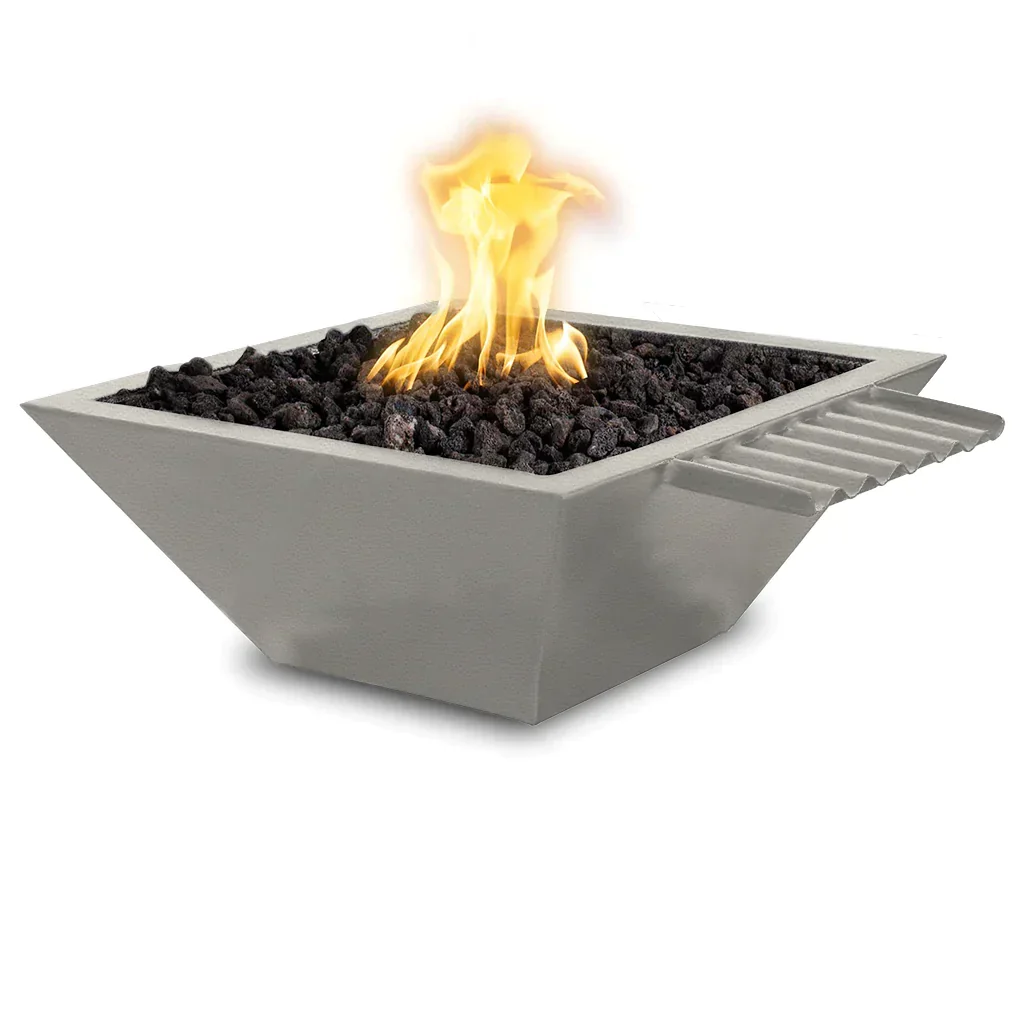 The Outdoor Plus 30" Maya Powder Coated Fire & Water Bowl Wave Scupper | Match Lit with Flame Sense - Image 5
