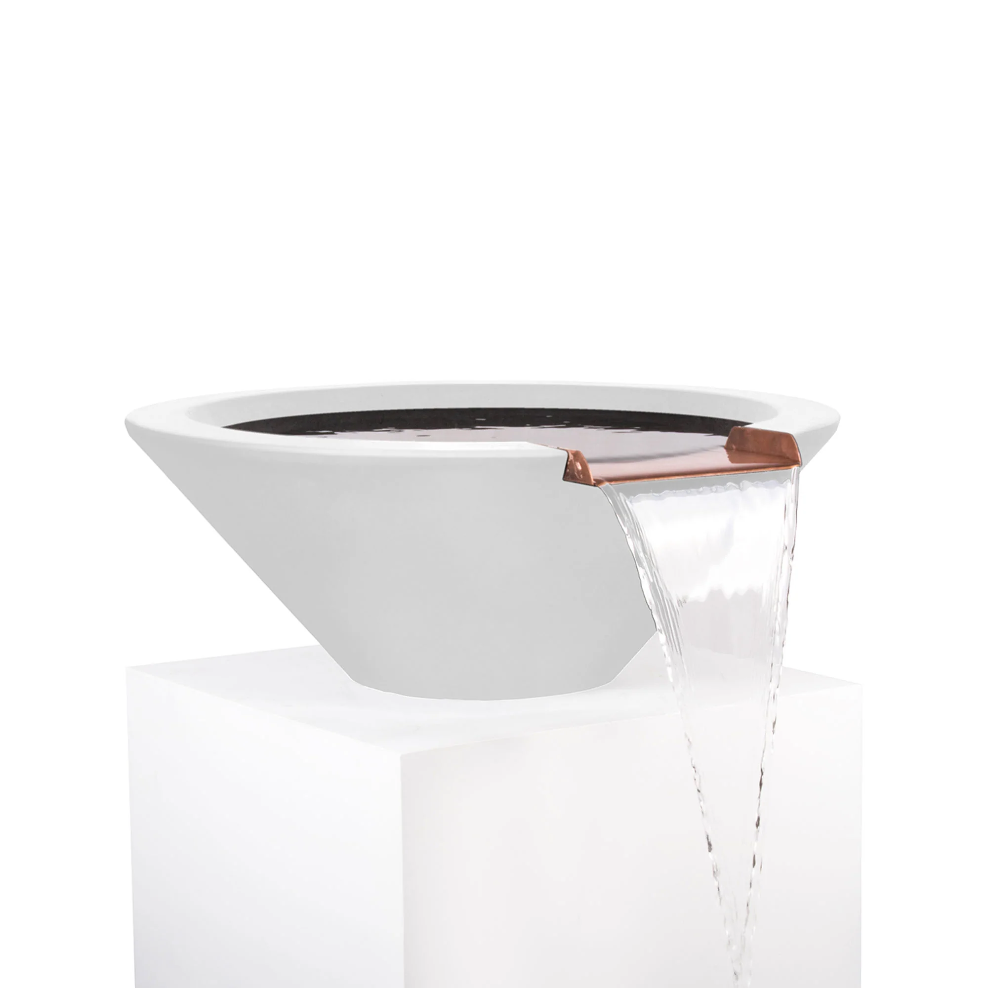 The Outdoor Plus 36" Round Cazo GFRC Planter & Water Bowl - Image 8