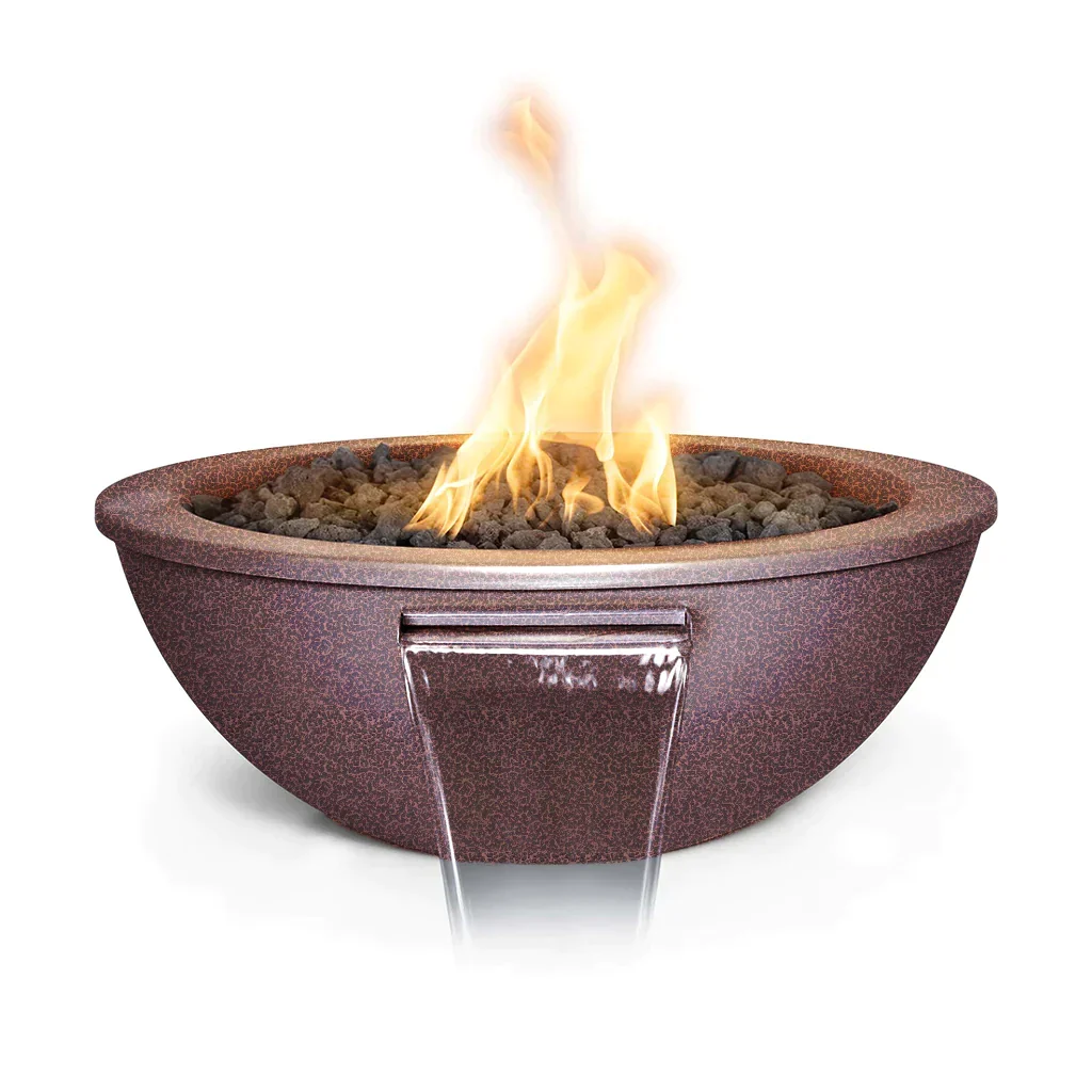 The Outdoor Plus 36" Sedona Metal Powder Coated Fire and Water Bowl | Low Voltage Electric Ignition - Image 2