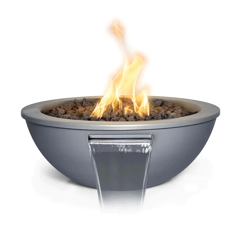 The Outdoor Plus 36" Sedona Metal Powder Coated Fire and Water Bowl | Low Voltage Electric Ignition - Image 3