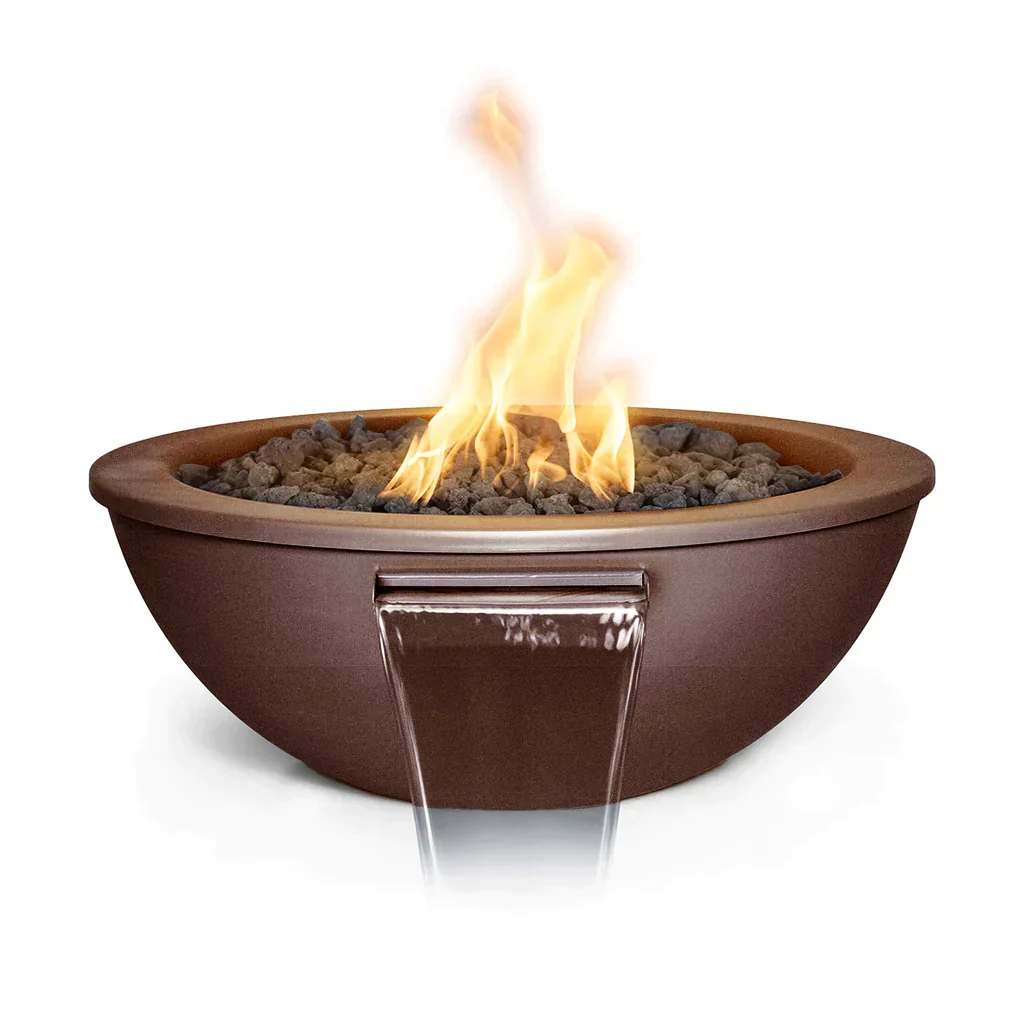The Outdoor Plus 36" Sedona Metal Powder Coated Fire and Water Bowl | Low Voltage Electric Ignition - Image 4