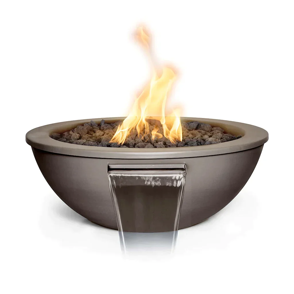 The Outdoor Plus 36" Sedona Metal Powder Coated Fire and Water Bowl | Low Voltage Electric Ignition - Image 5