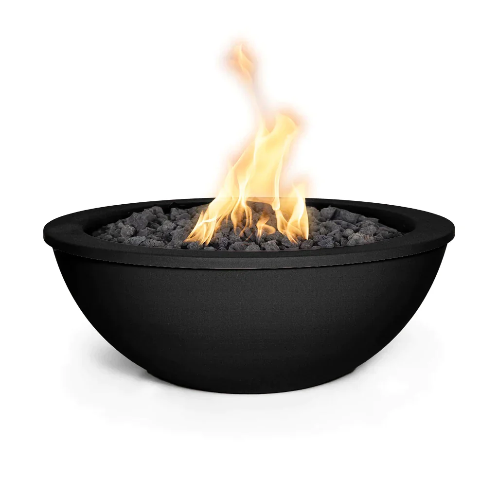 The Outdoor Plus 36" Sedona Metal Powder Coated Fire Bowl | Match Lit with Flame Sense