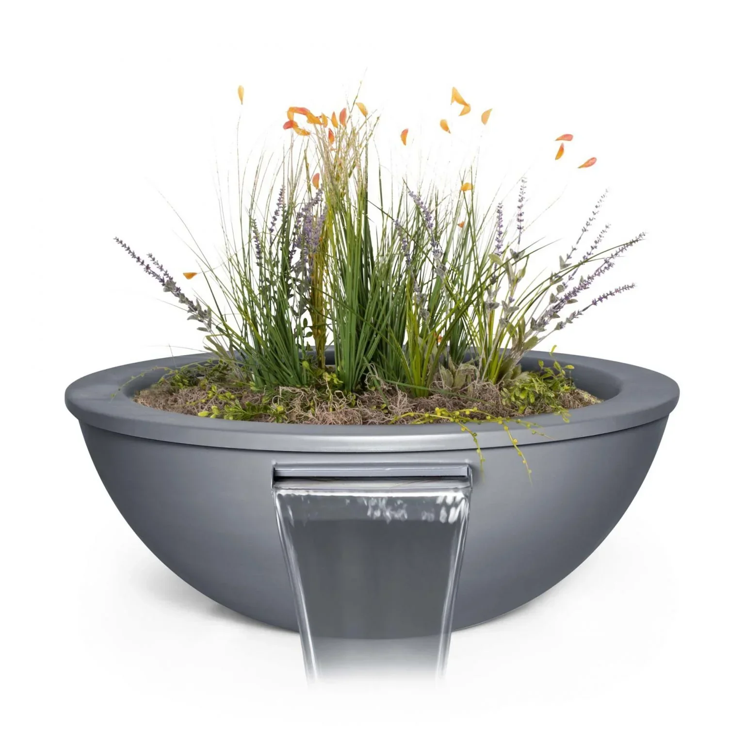 The Outdoor Plus 48" Sedona Planter & Water Bowl | Metal Powder Coated - Image 2