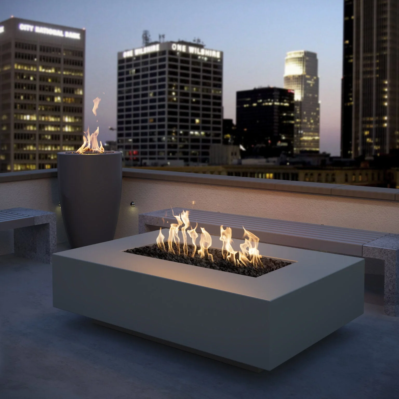 The Outdoor Plus Cabo Linear Fire Pit | GFRC Concrete - Image 6