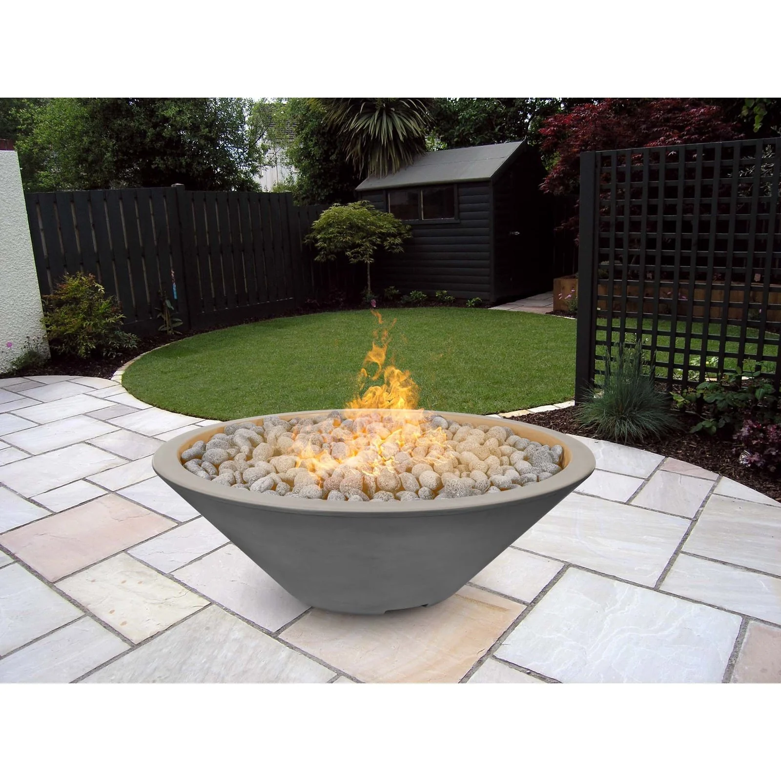 The Outdoor Plus Cazo 48" Fire Pit Narrow Ledge Powder Coated | Spark Ignition with Flame Sense - Image 8