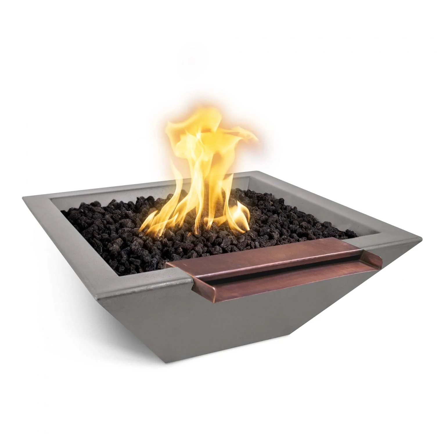 The Outdoor Plus Maya Fire & Water Bowl Wide Spill | GFRC Concrete - Image 9