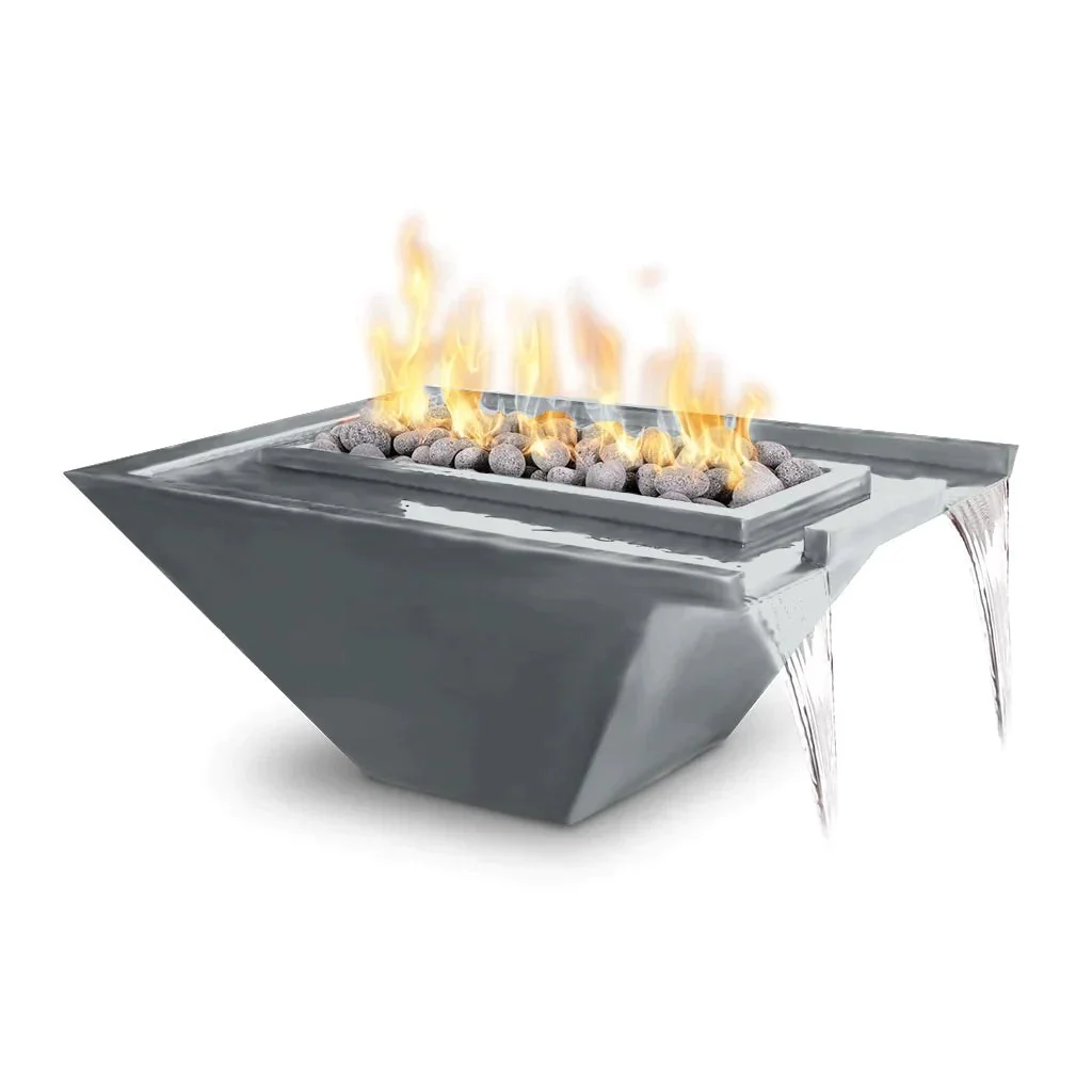 The Outdoor Plus Nile 36" Rectangular Fire & Water Bowl | Powder Coated Metal - Image 3
