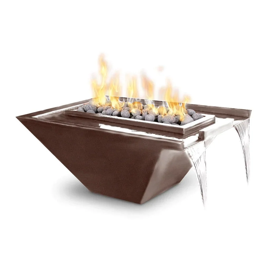 The Outdoor Plus Nile 36" Rectangular Fire & Water Bowl | Powder Coated Metal - Image 4