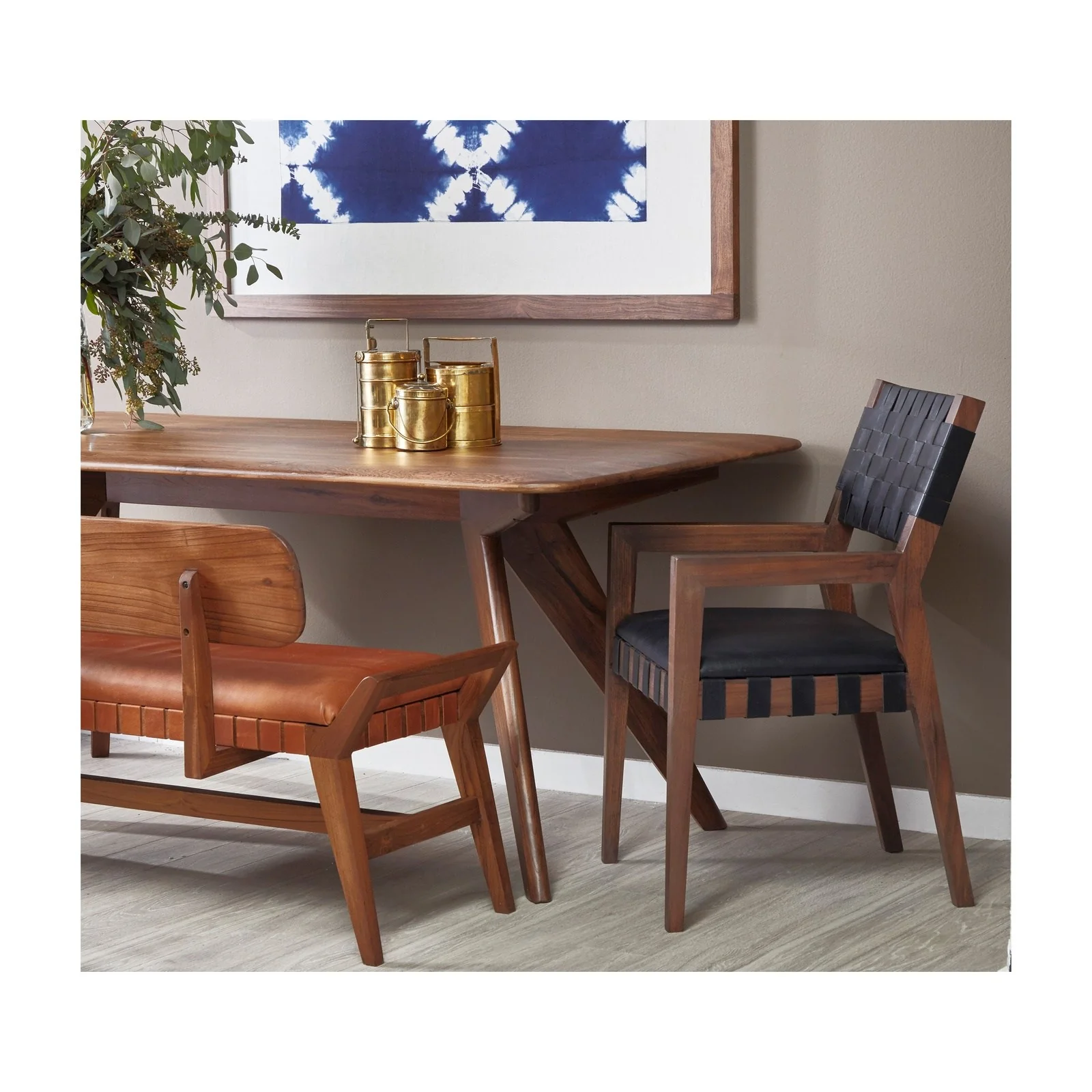 Union Home Antenna Rectangular Dining Table 78" In Porto Finish DIN00011 - Image 8