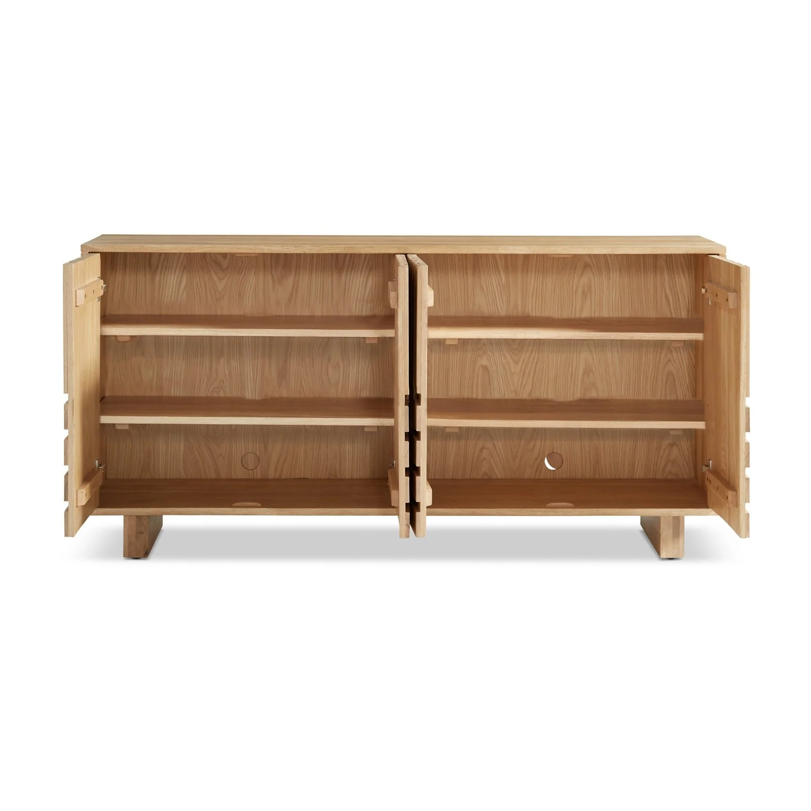Union Home Array Oak Wood Sideboard In Natural Oil Finish LVR00619 - Image 10