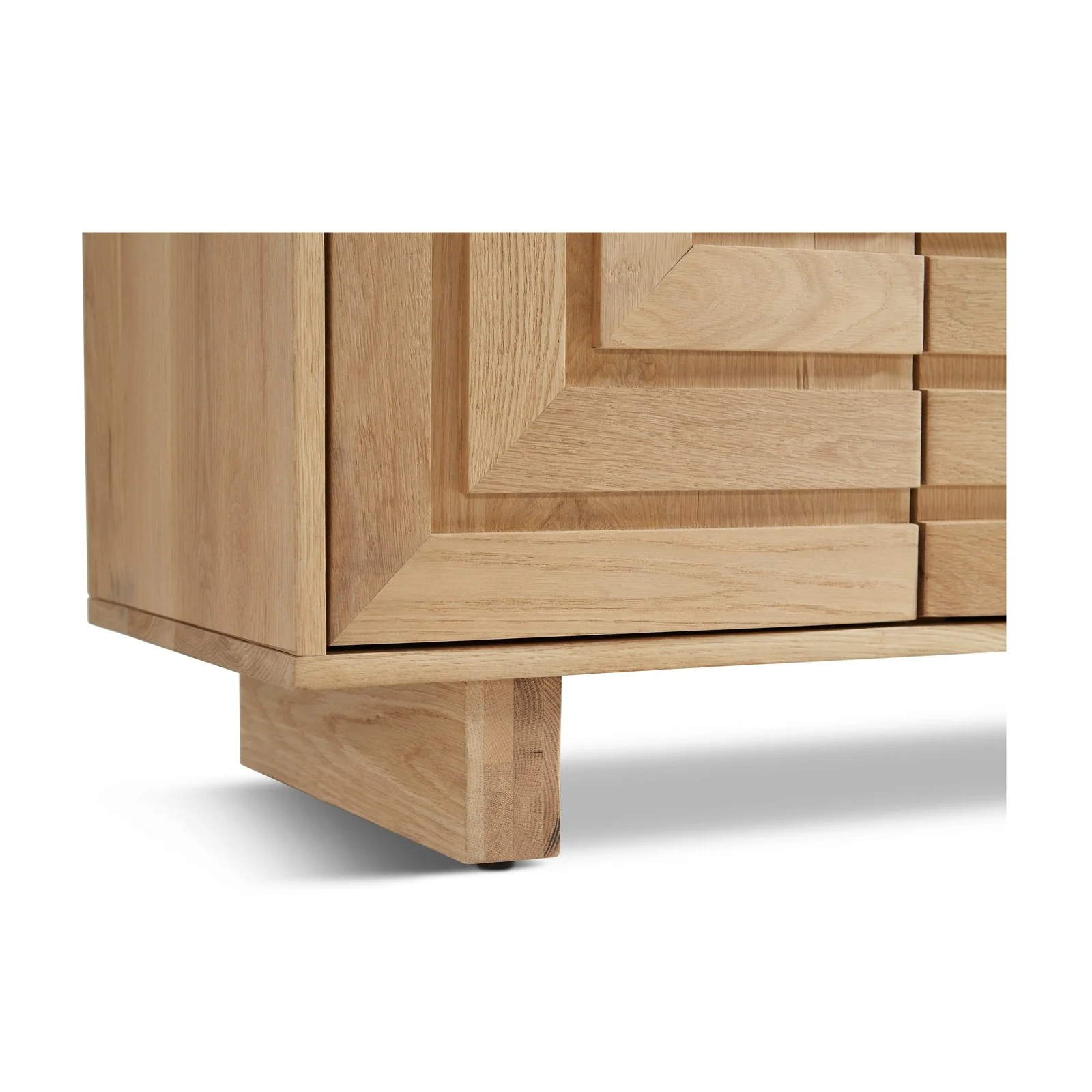 Union Home Array Oak Wood Sideboard In Natural Oil Finish LVR00619 - Image 5