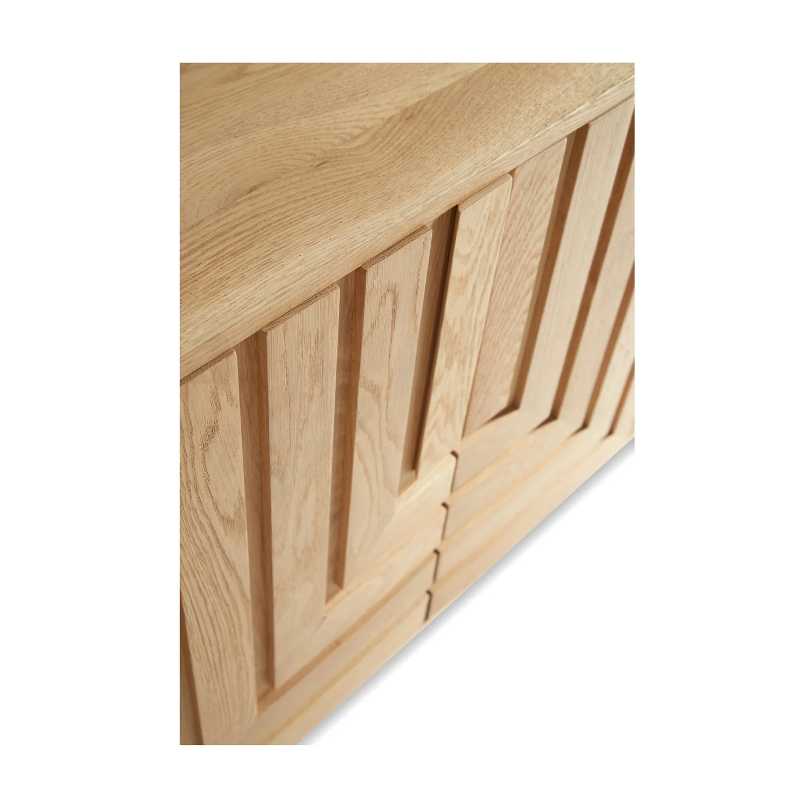 Union Home Array Oak Wood Sideboard In Natural Oil Finish LVR00619 - Image 6