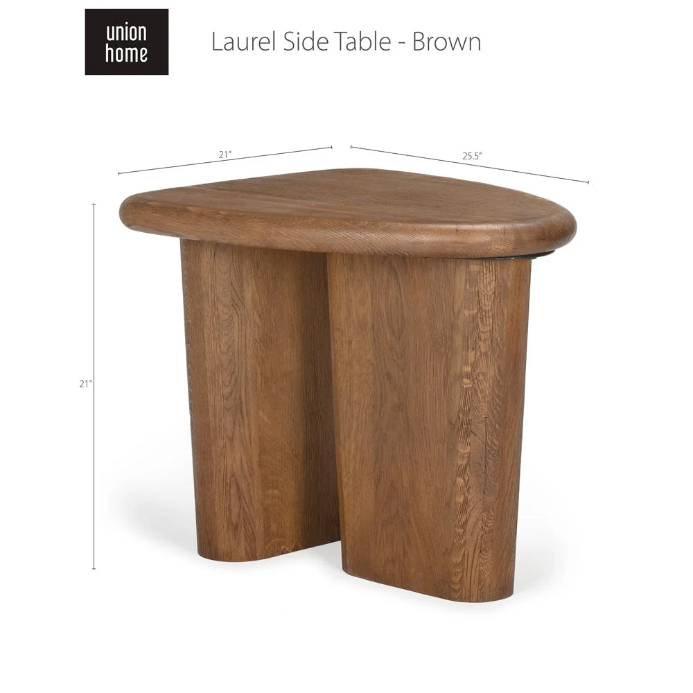 Union Home Laurel Side Table – Brown LVR00267 - Image 11