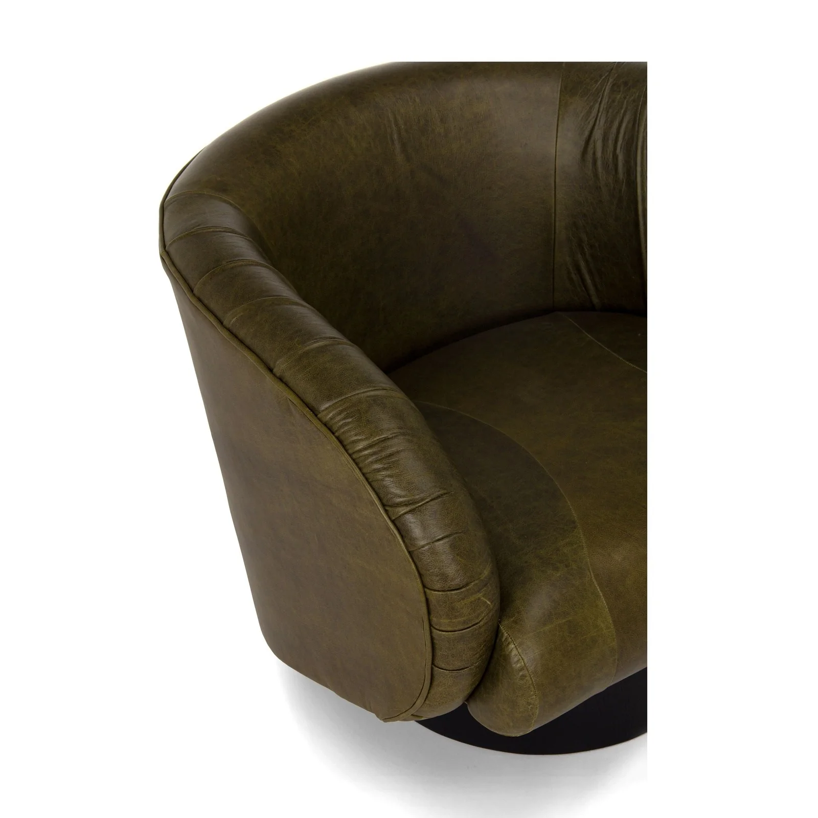 Union Home Rotunda Chair - Green Leather LVR00677 - Image 6