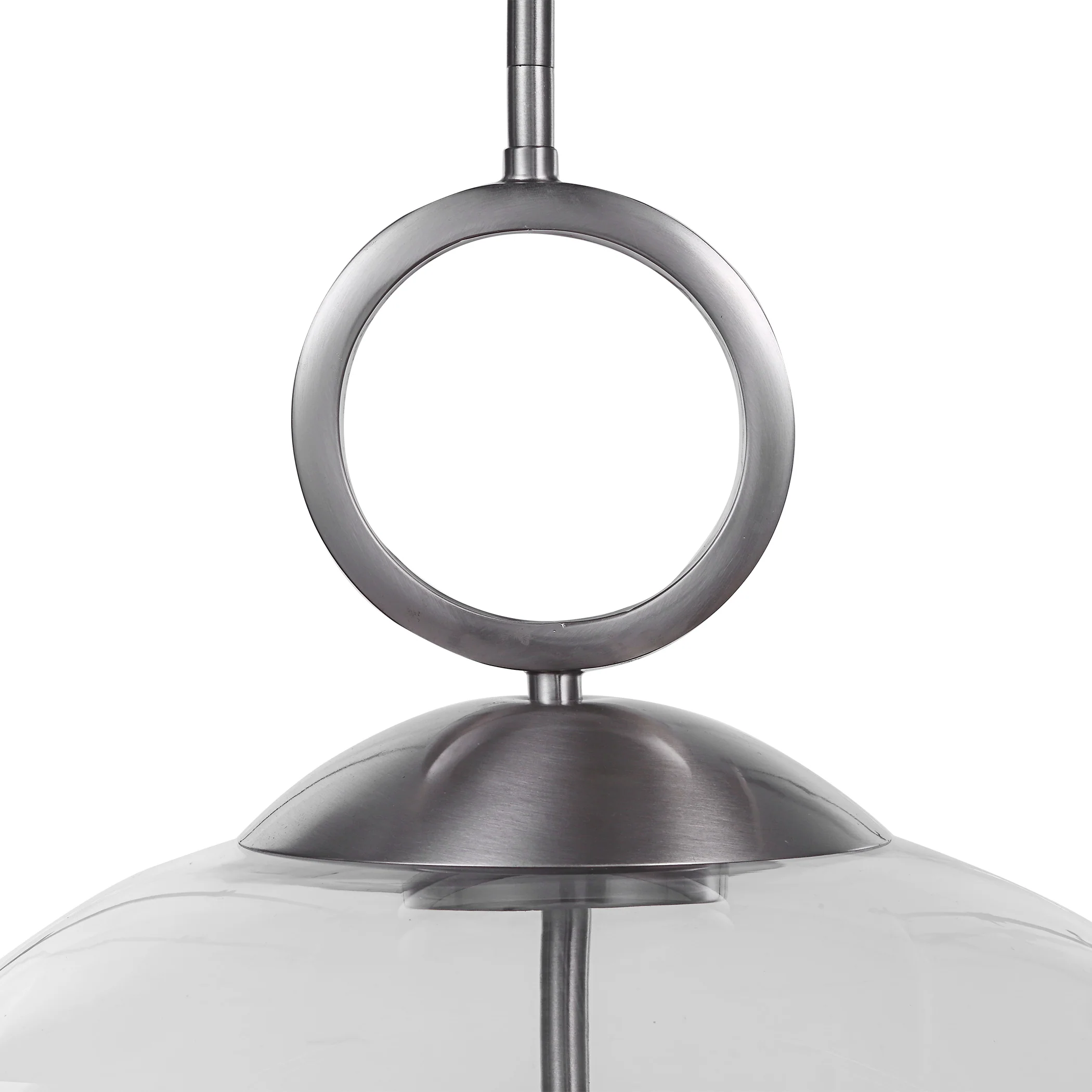 Uttermost Calix Nickel 1 Light Glass Pendant 22169 - Image 6
