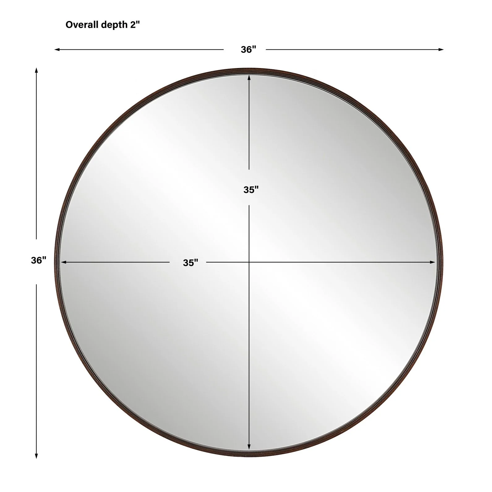 Uttermost Eden Mahogany Round Mirror 09869 - Image 6