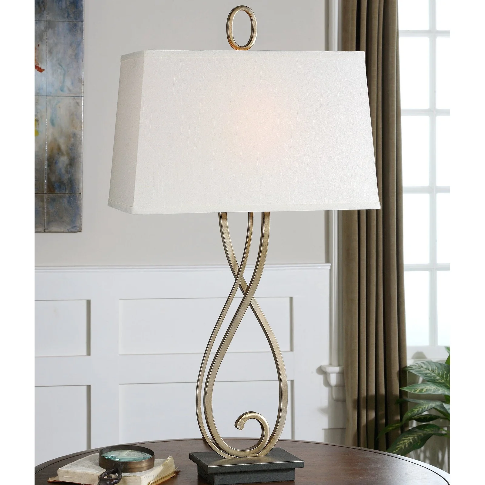 Uttermost Ferndale Scroll Metal Lamp 26341