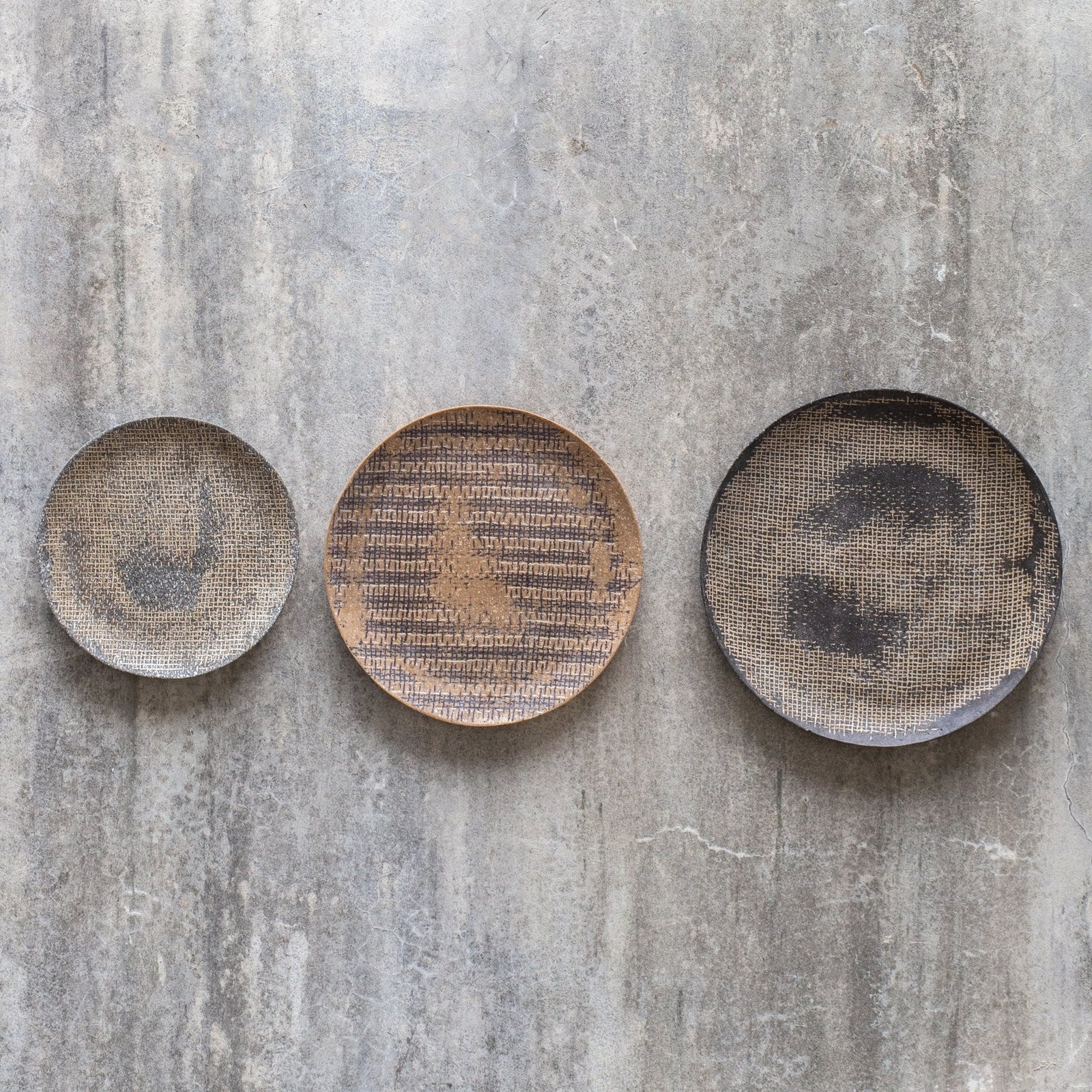 Uttermost Gaia Stone Plate Wall Decor S/3 04217