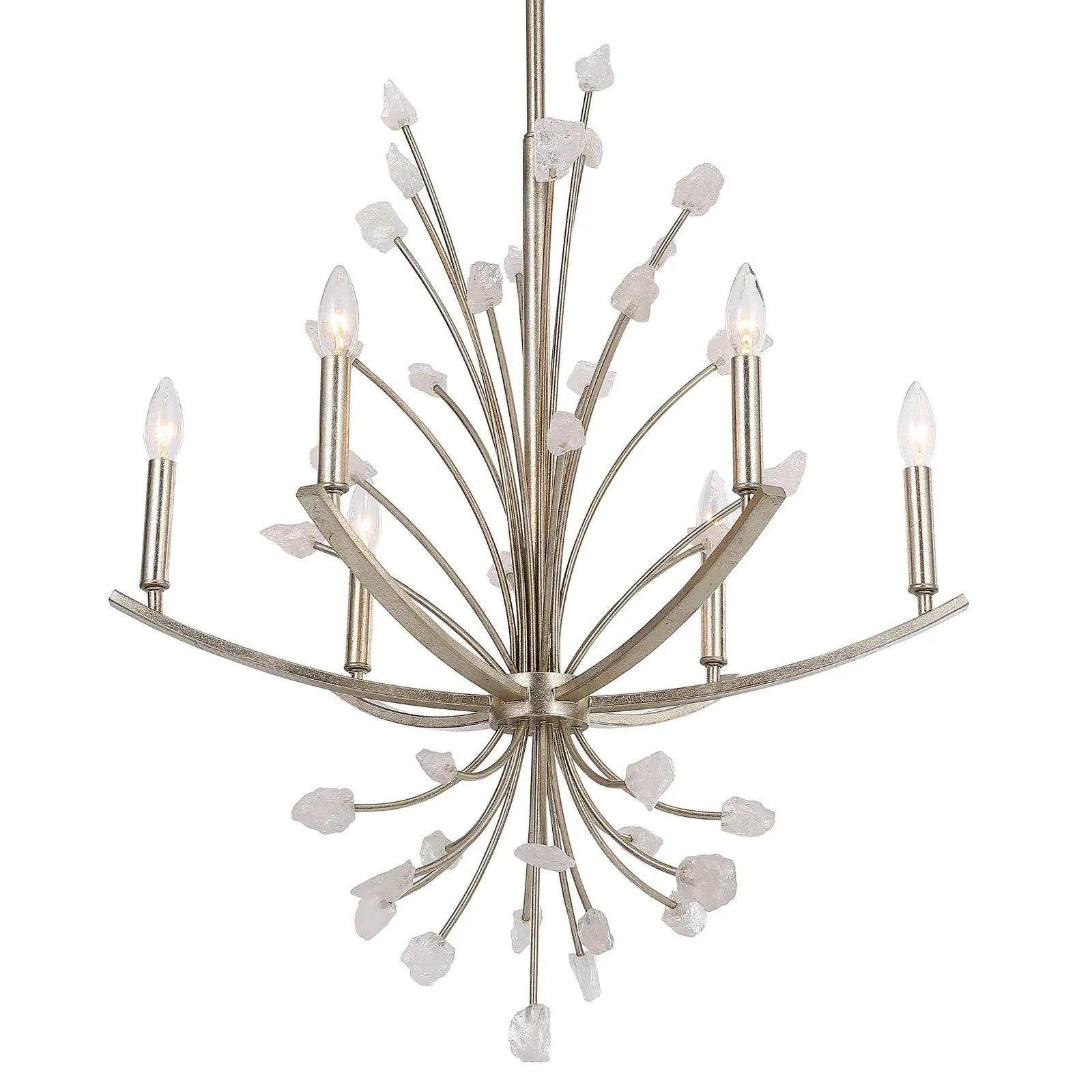 Uttermost Juliette 6 Light Silver Chandelier 21345 - Image 3